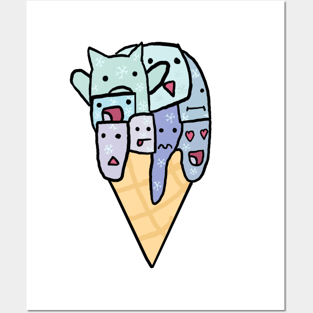 cute ice cream Wall Art by machi